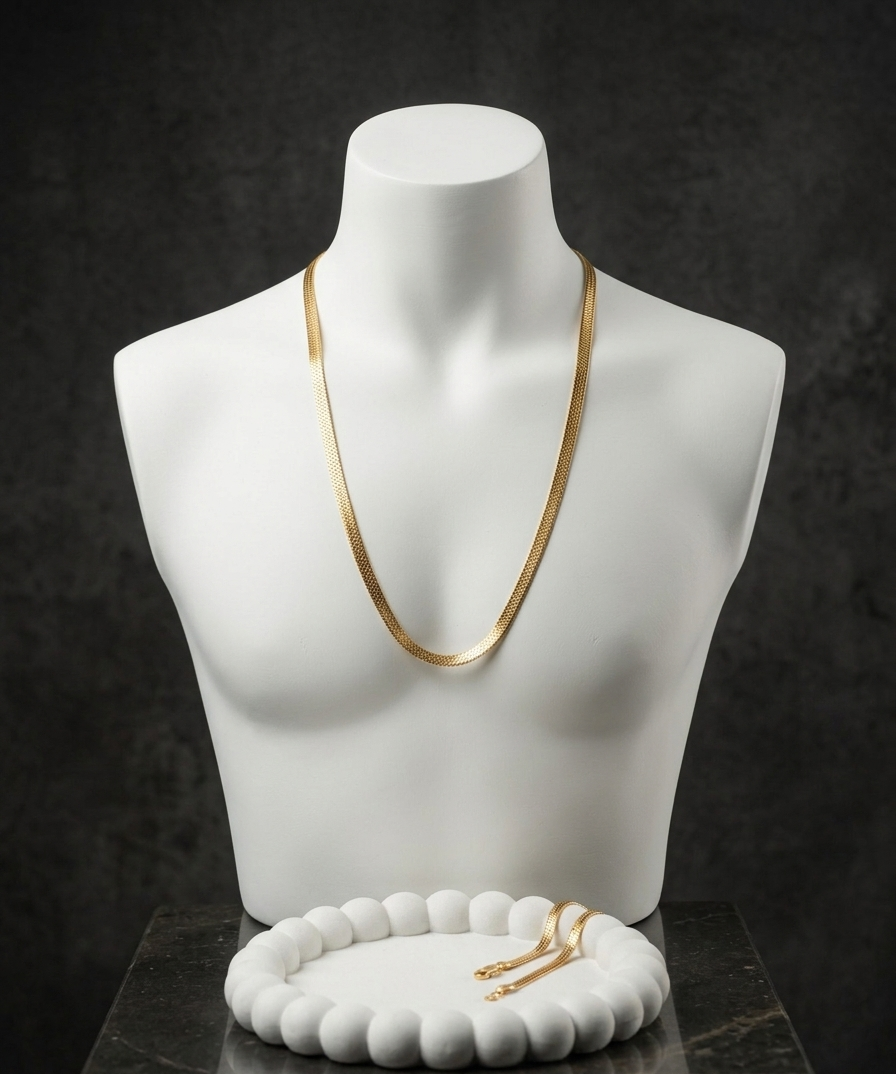Mens Highway Machine Chain in Yellow Gold Plated