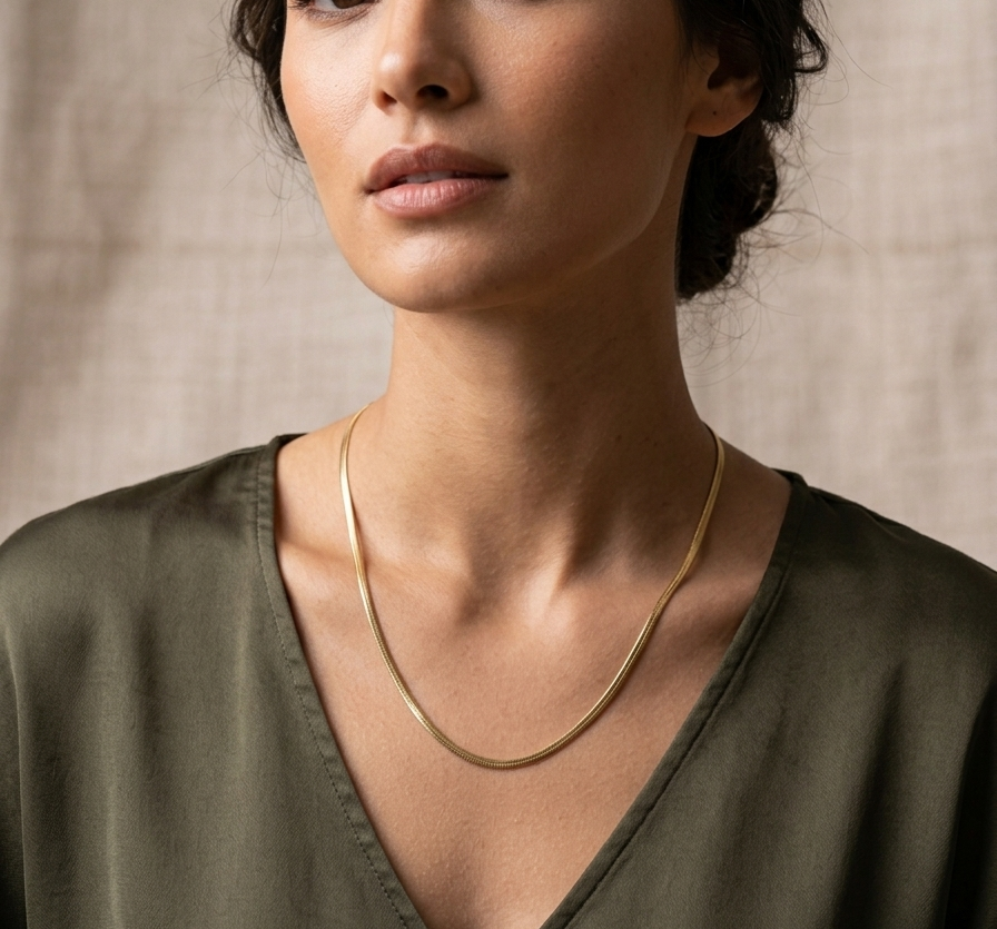 Yellow Gold Plated Snake Chain